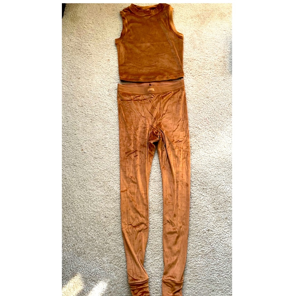 Skims Velour Top and Bottom